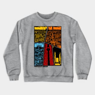 Berlin Skyline - Manga Comic Book Art Style (Colour Version) Crewneck Sweatshirt